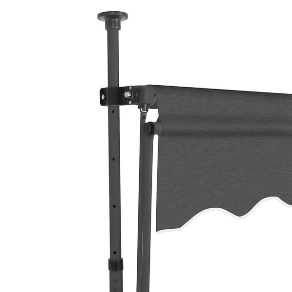 Einziehbare Markise Handbetrieben mit LED 100 cm Anthrazit