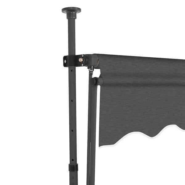 Einziehbare Markise Handbetrieben mit LED 150 cm Anthrazit