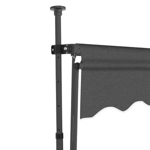 Einziehbare Markise Handbetrieben mit LED 200 cm Anthrazit