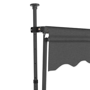 Einziehbare Markise Handbetrieben mit LED 250 cm Anthrazit