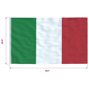 vidaXL Flag of Italy 90 x 150 cm