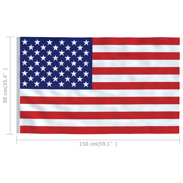 vidaXL Flag of the United States 90 x 150 cm