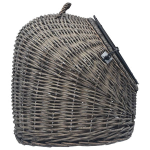 vidaXL Cat Carrier Gray 50x42x40 cm Natural Wicker