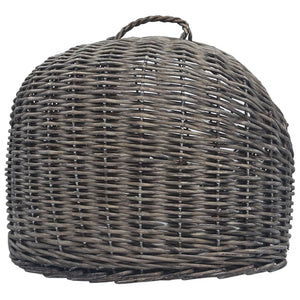 vidaXL Cat Carrier Gray 50x42x40 cm Natural Wicker