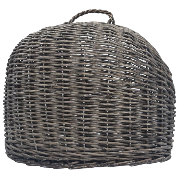vidaXL Cat Carrier Gray 60x45x45 cm Natural Wicker