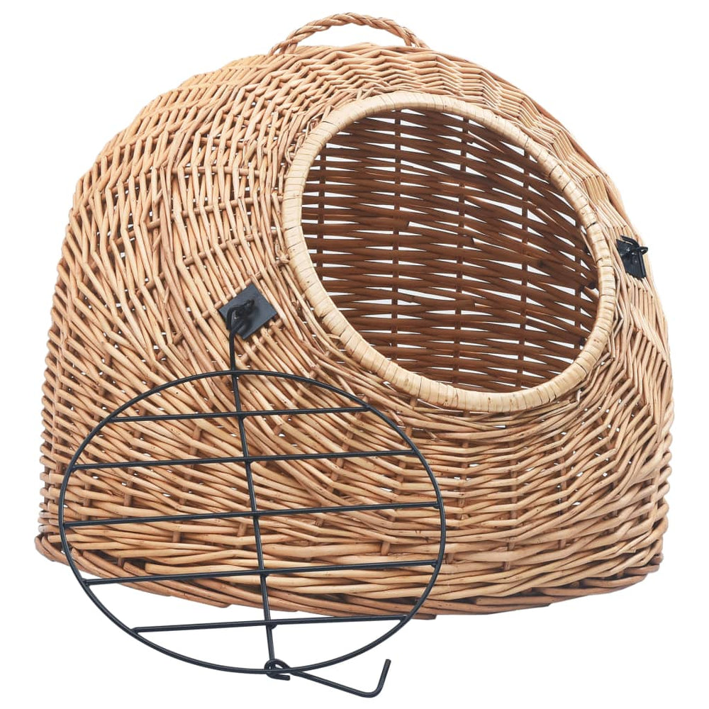 vidaXL Cat Carrier 50x42x40 cm Natural Wicker