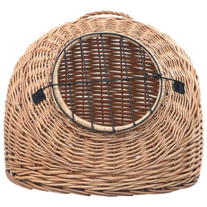 vidaXL Cat Carrier 50x42x40 cm Natural Wicker