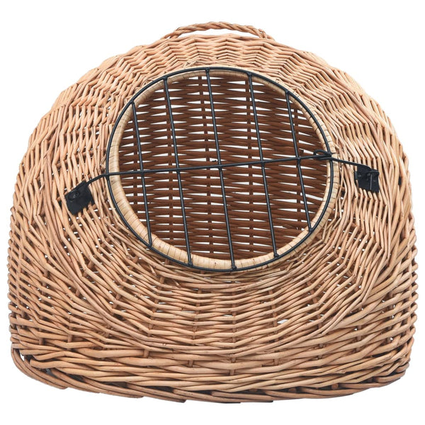 vidaXL Cat Carrier 50x42x40 cm Natural Wicker