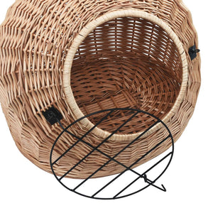vidaXL Cat Carrier 50x42x40 cm Natural Wicker
