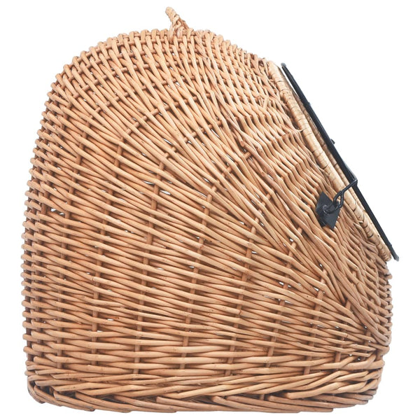 vidaXL Cat Carrier 50x42x40 cm Natural Wicker