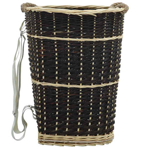 vidaXL Firewood Basket with Carry Straps 50 x 44 x 58 cm Natural Wicker
