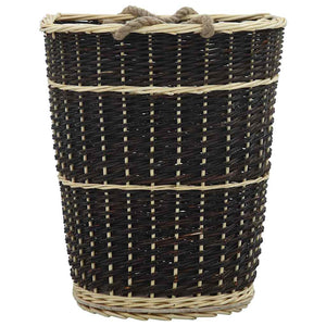 vidaXL Firewood Basket with Carry Straps 50 x 44 x 58 cm Natural Wicker