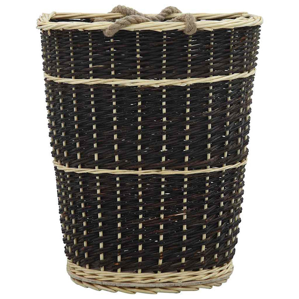 vidaXL Firewood Basket with Carry Straps 50 x 44 x 58 cm Natural Wicker