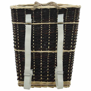 vidaXL Firewood Basket with Carry Straps 50 x 44 x 58 cm Natural Wicker