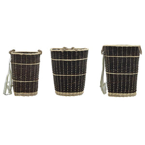vidaXL Firewood Basket with Carry Straps 50 x 44 x 58 cm Natural Wicker