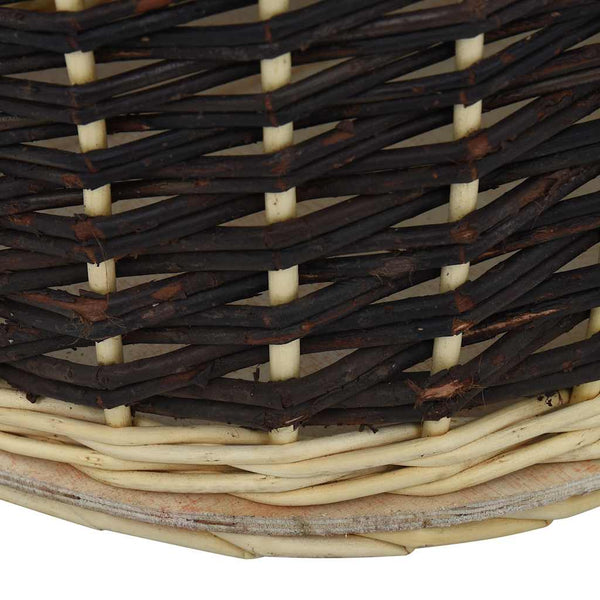 vidaXL Firewood Basket with Carry Straps 50 x 44 x 58 cm Natural Wicker