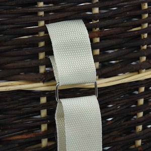 vidaXL Firewood Basket with Carry Straps 50 x 44 x 58 cm Natural Wicker