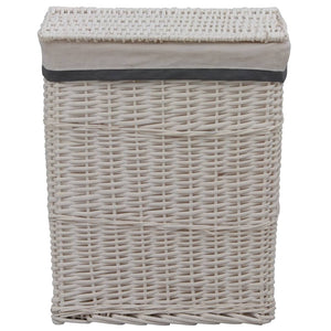 vidaXL Laundry Basket White Wicker