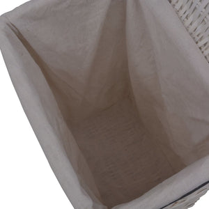 vidaXL Laundry Basket White Wicker