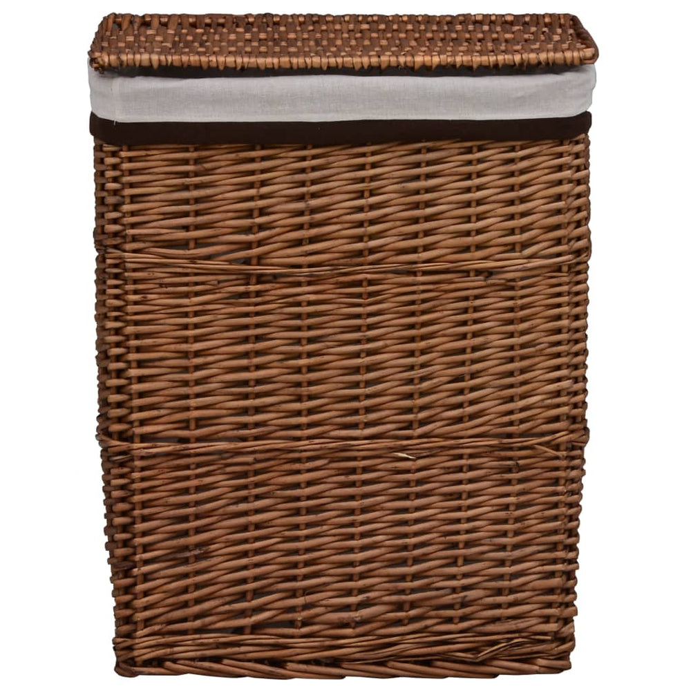 vidaXL Laundry Basket Brown Wicker