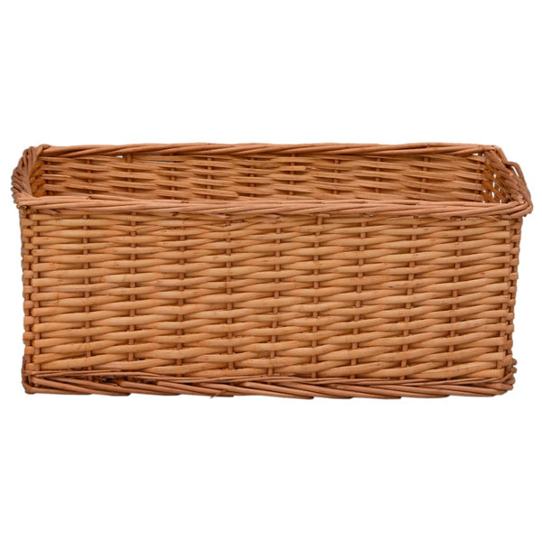 vidaXL 4-piece Nesting Basket Set Brown Woven Willow
