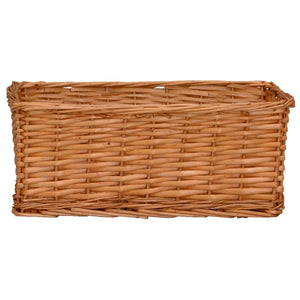 vidaXL 4-piece Nesting Basket Set Brown Woven Willow