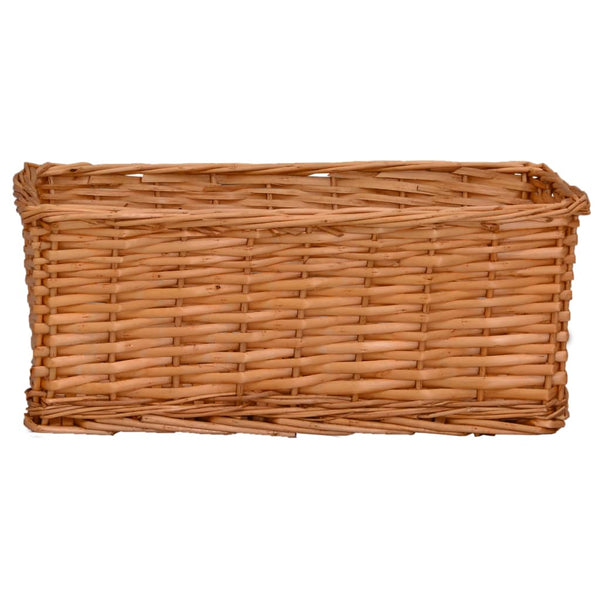 vidaXL 4-piece Nesting Basket Set Brown Woven Willow