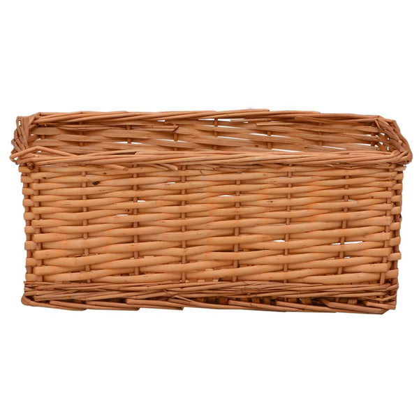 vidaXL 4-piece Nesting Basket Set Brown Woven Willow