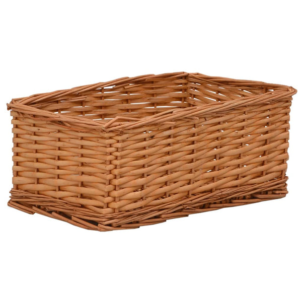 vidaXL 4-piece Nesting Basket Set Brown Woven Willow