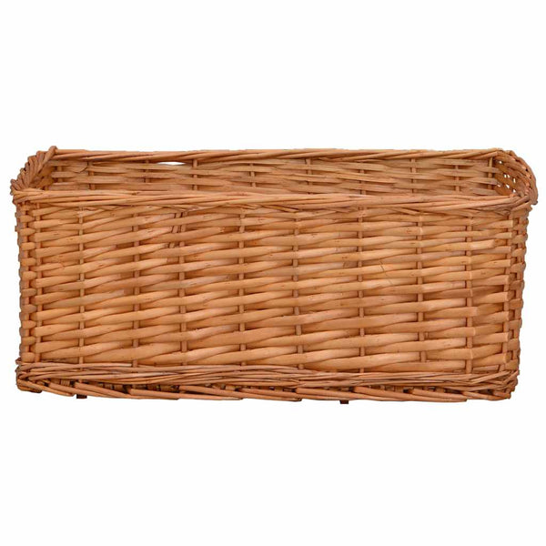 vidaXL 4-piece Nesting Basket Set Brown Woven Willow