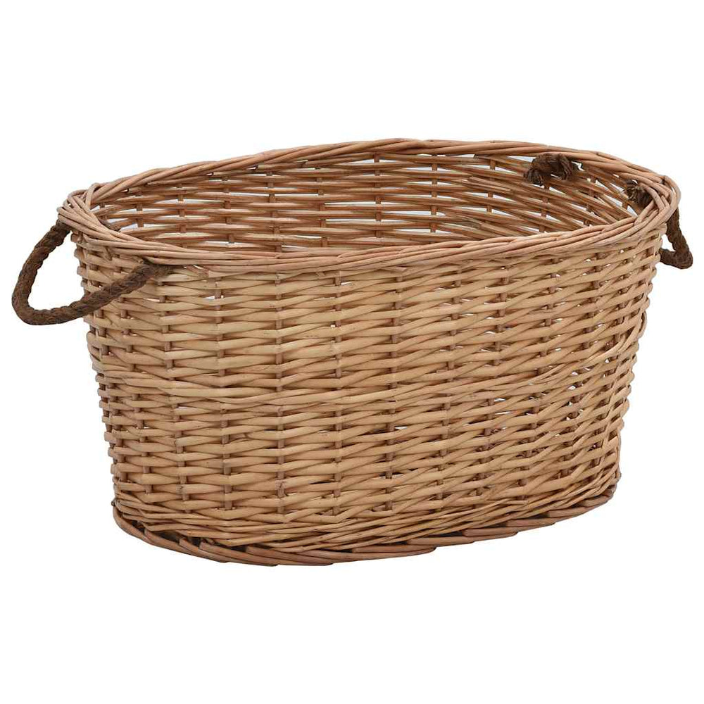 vidaXL Wicker Basket with Handles 56x40x28 cm Natural Wicker