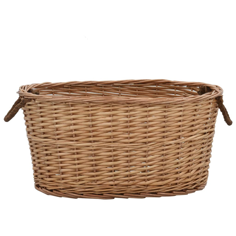 vidaXL Wicker Basket with Handles 56x40x28 cm Natural Wicker