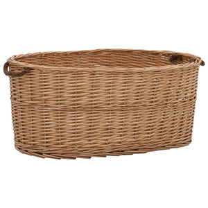 vidaXL Wicker Log Basket with Handles 78 x 54 x 34 cm Natural