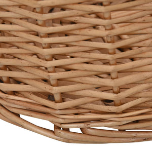 vidaXL Wicker Log Basket with Handles 78 x 54 x 34 cm Natural