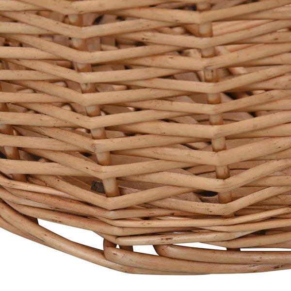 vidaXL Wicker Log Basket with Handles 78 x 54 x 34 cm Natural
