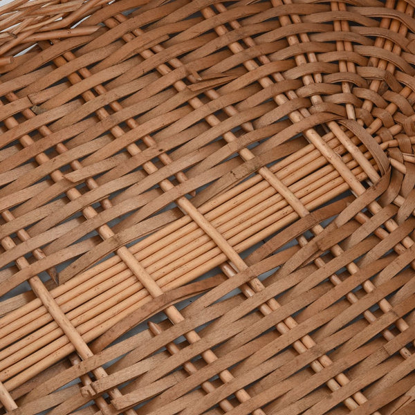 vidaXL Wicker Log Basket with Handles 78 x 54 x 34 cm Natural