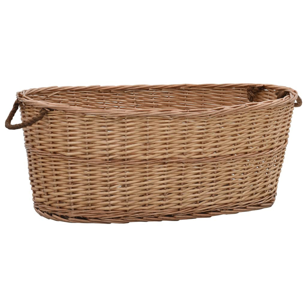 vidaXL Firewood Basket with Handles 88 x 57 x 34 cm Natural Wicker