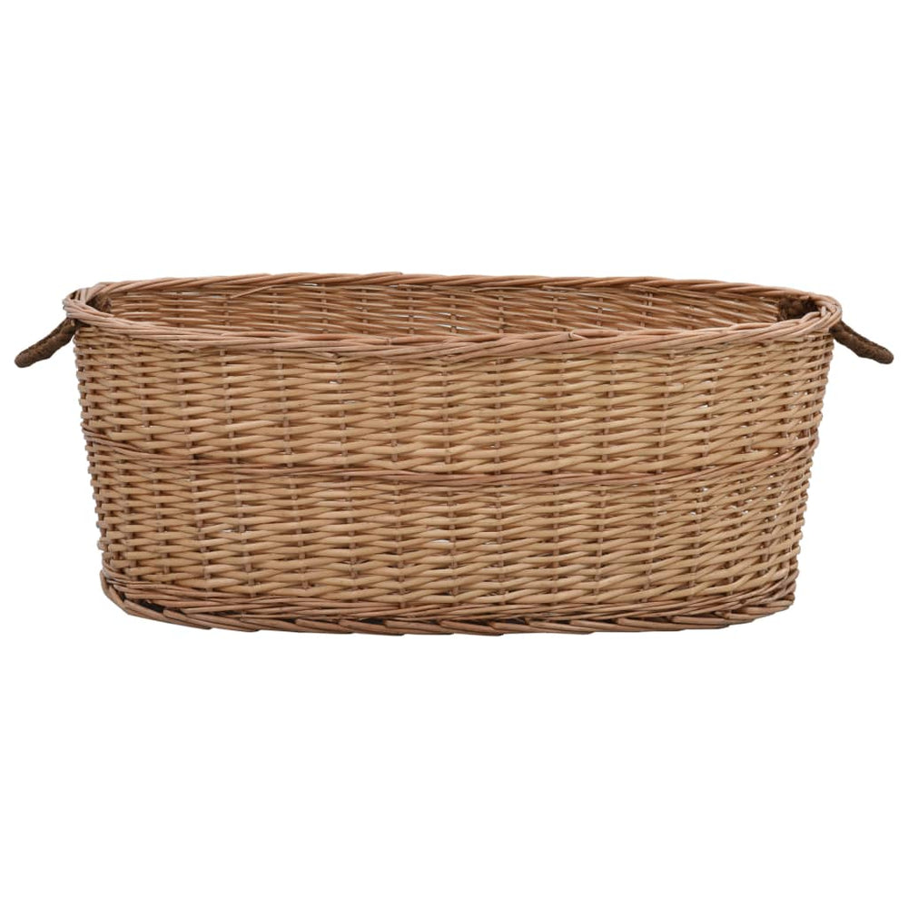 vidaXL Firewood Basket with Handles 88 x 57 x 34 cm Natural Wicker
