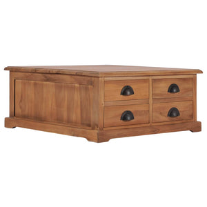 vidaXL Coffee Table 68 x 68 x 30 cm Solid Teak Wood