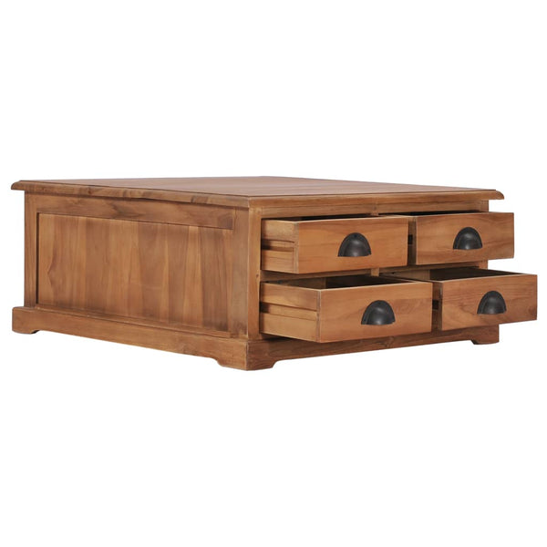 vidaXL Coffee Table 68 x 68 x 30 cm Solid Teak Wood