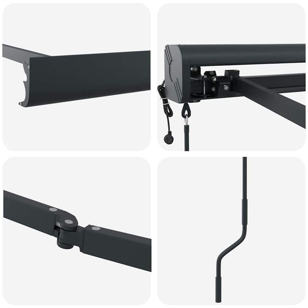 vidaXL | Awning Frame | Anthracite 350 x 250 cm Aluminium