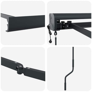 vidaXL | Awning Frame | Anthracite 450 x 300 cm Aluminum