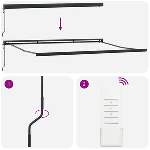 vidaXL | Awning Frame | Anthracite 450 x 300 cm Aluminum
