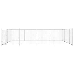 Outdoor-Hundezwinger Verzinkter Stahl 760x760x185 cm