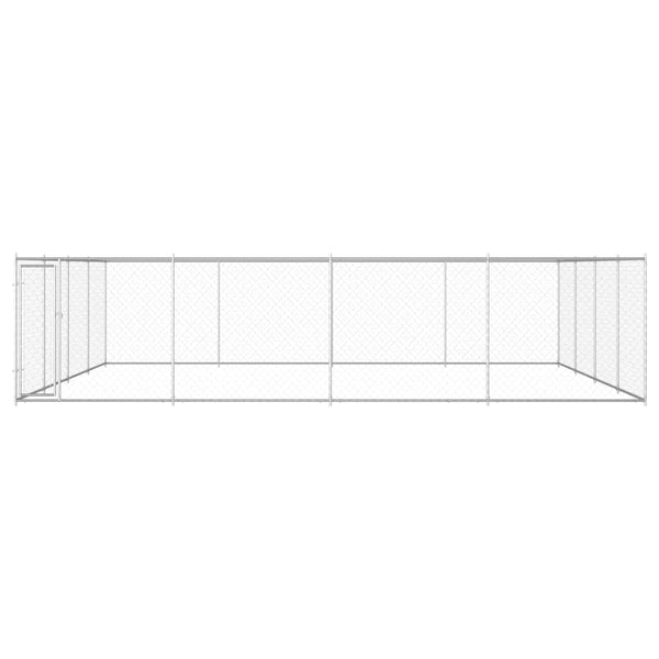 Outdoor-Hundezwinger Verzinkter Stahl 760x760x185 cm