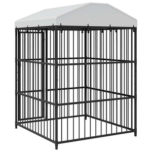 Outdoor-Hundezwinger mit Überdachung 150 x 150 x 200 cm