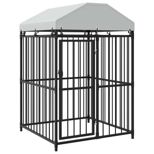 Outdoor-Hundezwinger mit Überdachung 120x120x150 cm