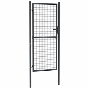 vidaXL Mesh Garden Gate Galvanized Steel 100 x 200 cm Grey