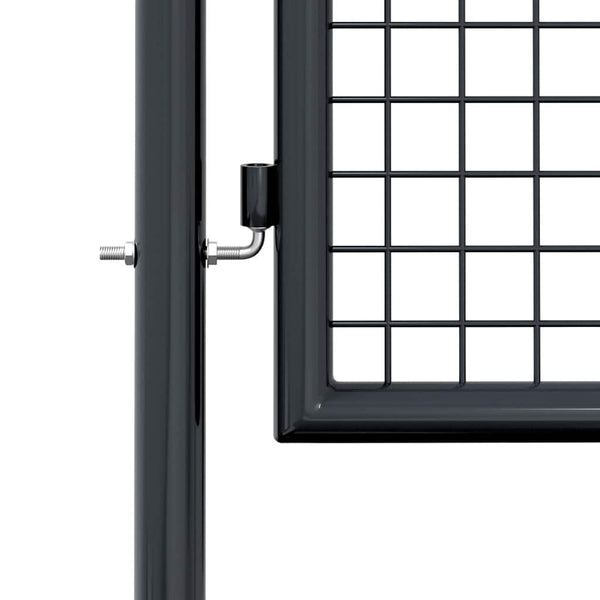 vidaXL Mesh Garden Gate Galvanized Steel 100 x 200 cm Grey