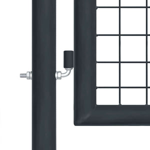 vidaXL Mesh Garden Gate Galvanized Steel 400 x 100 cm Grey